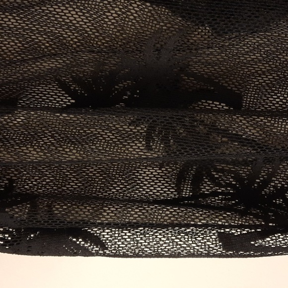 NWT, Miken Swim Black Palm Tree Crochet Cover-up Pants - Picture 7 of 13